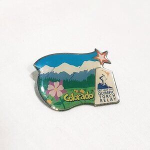 Olympic Games Torch Relay Salt Lake City Utah UT 2002 Lapel Pin 1" Coca-Cola